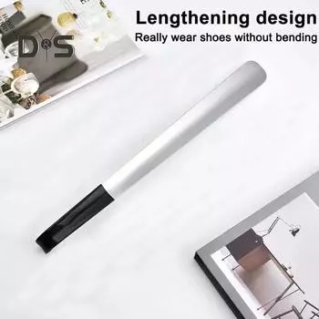 42 см рожок для обуви из нержавеющей стали эргономичный с длинной ручкой для беременных женщин мужчин детей пожилых людей сапоги повседневный спортивный подъемник для обуви помощник длинная палка для одевания чёрный