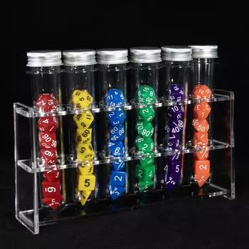 42pcs Polyhedral Game Dice with Tube Opaque Dice Set Playing for D&D RPG COC Board Game, As Gift