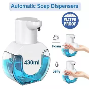 430 мл автоматический дозатор мыла бесконтактный автоматический для ванной комнаты USB перезаряжаемый интеллектуальный дозатор для мытья рук 4 уровня регулируемый