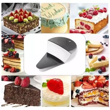 430 Stainless Steel Pizza Shovel Cake Shovel Home Kitchen Tool L4I0 silvery-1pcs