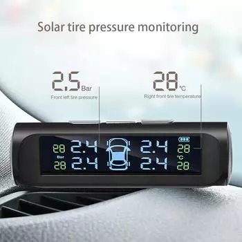 433,92 МГц Автомобильная TPMS Цифровая солнечная система контроля давления в шинах автомобиля с 4 датчиками USB Авто сигнализация инструмент PSI BAR Normal Display