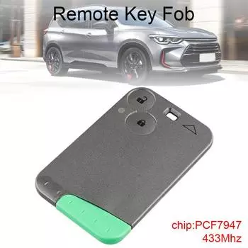 433 МГц, 2 кнопки, удаленная карта, смарт-автомобильный ключ с чипом PCF7947, подходит для Espace/Renault/Laguna