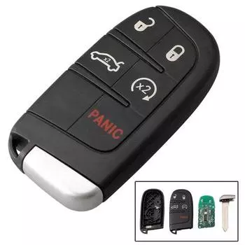 433 МГц 5-кнопочный пульт дистанционного управления автомобилем без ключа M3N-40821302 для Dodge Chrysler чёрный