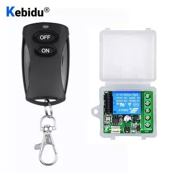 433 МГц DIY беспроводной пульт дистанционного управления DC12V 10A 1 CH релейный модуль + радиочастотный передатчик пульт дистанционного управления для гаражной занавески лампа бытовая техника