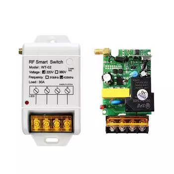 # 433 МГц RF пульт дистанционного управления Полезный AC220V 1CH релейный приемник для гаражных ворот