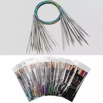 43/60/120 см вязальные спицы из нержавеющей стали Diy кольцо вязаный крючком свитер 4mm*40cm