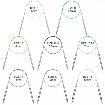 43/60/120 см вязальные спицы из нержавеющей стали Diy кольцо вязаный крючком свитер A3