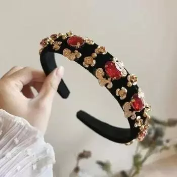 43 Цвета Новые Роскошные Блестящие Стразы Ободки Для Женщин Элегантный Барочный Драгоценный Камень Обруч для Волос Модные Повязки для Волос Аксессуары для Волос