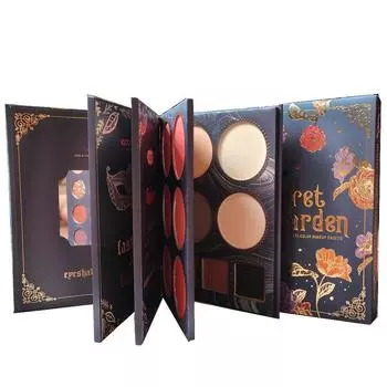 43-цветная палетка теней для век, перламутровые матовые румяна, хайлайтер и контуринг. Все в одном. Многофункциональная палетка теней для век для выступлений на сцене.