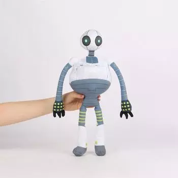 43 см плюшевая игрушка Wild Robot Roz Plushies для фанатов, подарок, мягкая подушка в виде животного для дома, декор детской спальни, подарок на день рождения Gray серый
