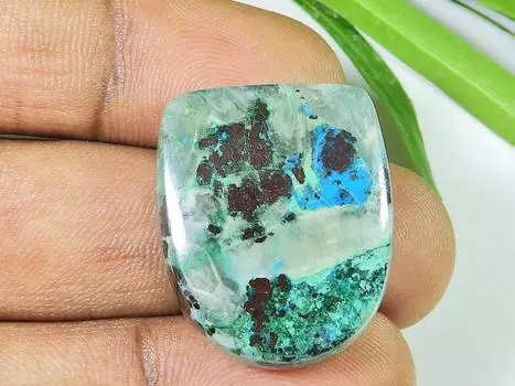 43Cts. Натуральный хризоколла кабошон россыпью драгоценный камень для ювелирных изделий 22X26X07 мм SK-1037