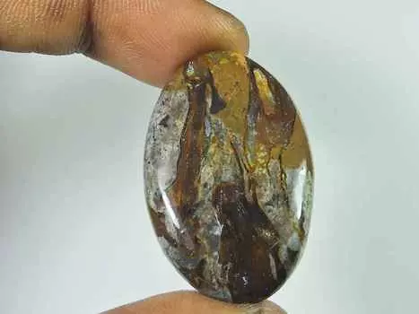 43Cts. Натуральный камень кальцит восьмиугольный кристалл кабошон россыпью драгоценный камень 24X38MM SK-3439