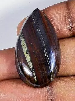43Cts. Натуральный железный тигровый грушевый кабошон россыпью драгоценный камень 19X35X06MM DD-71