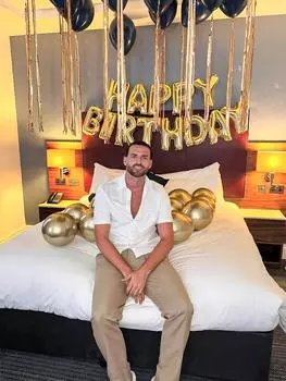 43pcs gold happy birthday letter balloon set, 16 inch happy birthday English letter aluminum foil balloon birthday party Other