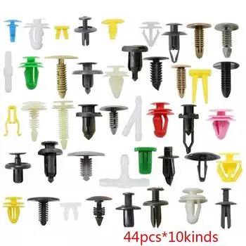 440 шт. Смешанные Пластиковые Автомобильные Дверные Бамперные Заклепки Фиксаторы Крепежные Зажимы Разноцветные