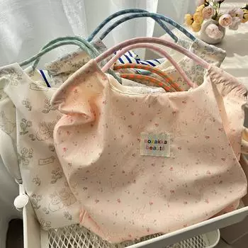 44181 Embossed Cartoon Canvas Bag Women S Large-Capacity Handbag Shopping Commuter Bag