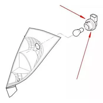 4425186 Лампа стоп-сигнала Автомобильные аксессуары Серый пластик