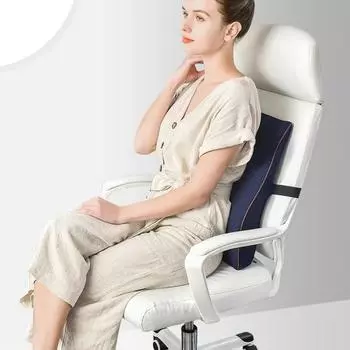 44*37*12 см спинка кресла подушка из пеноматериала с эффектом памяти эргономичная поддержка талии поясничная защита подушки съемный чехол 44x37x12cm чёрный