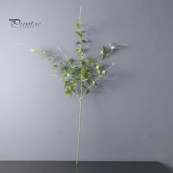 44,5-дюймовая искусственная ветка зелени, искусственные стебли и ветки для вазы, длинные стебли, искусственные растения с листьями для домашнего ежедневного украшения в помещении, свадьбы зелёный