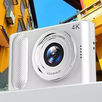 44-мегапиксельная цифровая камера 4K с высокой четкостью фотографии CCD-камера для путешествий, селфи для детей, студентов, 2,4 дюйма, автофокус розовый