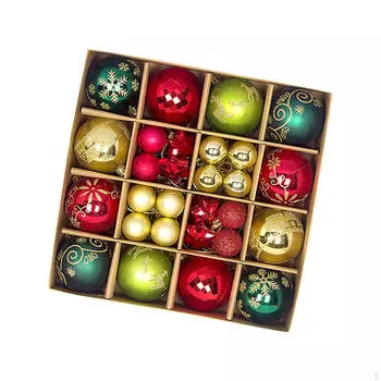 44 шт. Рождественские шары, украшения, безделушки оптом 3 см-6 см, подвесные рождественские елки Blue Pink White