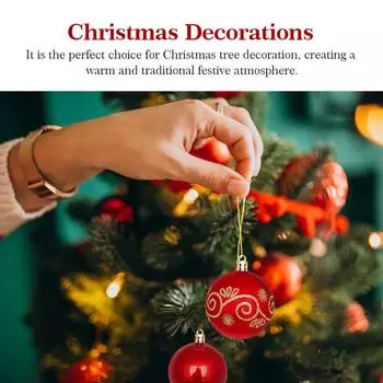 [44 шт.] Украшения в виде помпонов на елку, аксессуары для украшения дома, праздничные украшения, высококачественный материал ABS, 3/6 см, цветные шарики