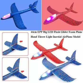 44 см большой светодиодный самолет AirPlane 8 стилей ручной бросок AirPlane открытый запуск светодиодная модель самолета AirPlane