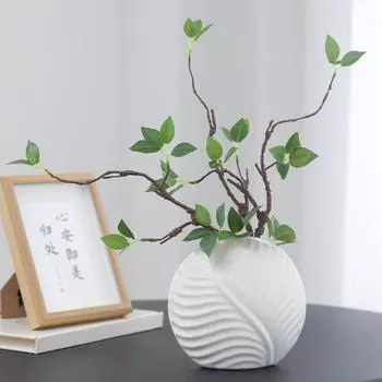 44 см Искусственные зеленые растения Увядшие ветки Украшения для дома Зеленые листья Увядшие лозы Цветочные композиции Украшения One Size зелёный