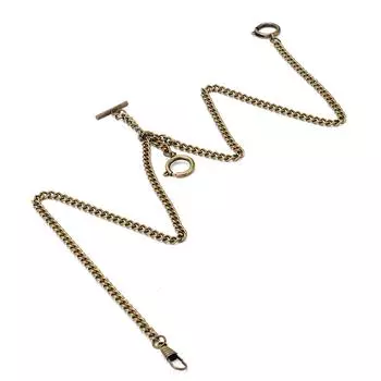 44 см ретро винтажные металлические карманные часы с цепочкой классический антикварный подарок (бронза)