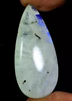 44Cts. Natural Rainbow Moonstone Pear Cabochon Loose Gemstone 20X43X06MM PP-489