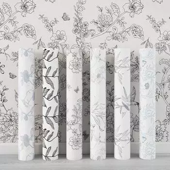 44x200 см толстый водонепроницаемый цветочный узор фон для ремонта гостиной спальни украшения ретро