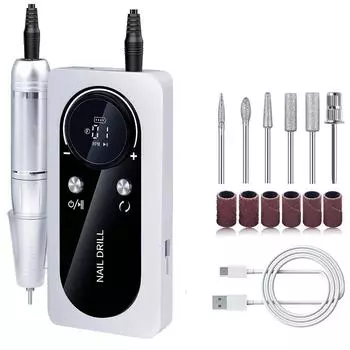 45000RPM Nail Drill Machine USB Rechargeable Nail Sander File Electric Nail File Professional Use