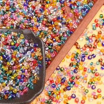 450 г DIY ювелирных изделий 3 мм/4 мм посеребренные свободные бусины, ожерелье, браслет, подвеска, оптовая продажа, яркие цвета 3mm разноцветный