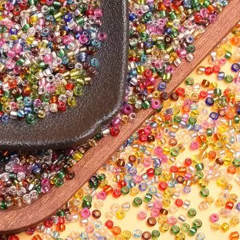 450 г/пакет, аксессуары ручной работы, ожерелье из бисера, сделай сам, около 16000 шт., прозрачные свободные бусины для изготовления ювелирных изделий, 3 мм, браслет, ожерелье, стеклянные серьги
