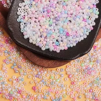 450 г/упак. Стеклянные бусины, подвеска, изготовление ювелирных изделий 2/3/4 мм, аксессуары для самостоятельного изготовления, модная кремовая серия, ожерелье, браслет, ручной ремесленный брелок 2mm разноцветный