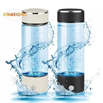 450 мл чашка для воды, перезаряжаемая через USB, быстрый электролиз, богатая водородом водородная бутылка для воды, ионизатор воды, генератор водородной бутылки с водой 1 чёрный
