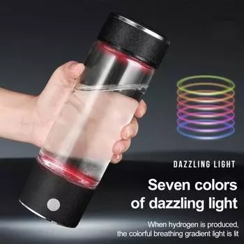 450 мл чашка для воды, прозрачная USB-аккумуляторная батарея для быстрого электролиза, богатая водородом водородная бутылка для воды, ионизатор воды, водородная бутылка для воды 1 чёрный