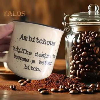 450 мл керамическая кружка с ручкой-ручкой, термостойкая, большая емкость, пищевая, многофункциональная, для чая, молока, кофе, воды, чашка для питья, подарок на день рождения синий