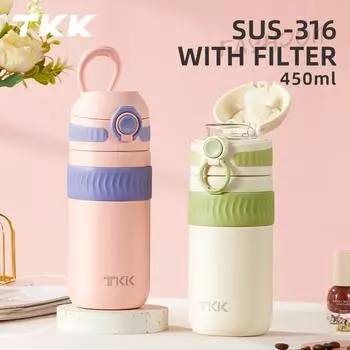 450 мл SUS-316 Термос из нержавеющей стали большой емкости портативный мини-термос для путешествий и кемпинга симпатичная красочная кружка 450ml