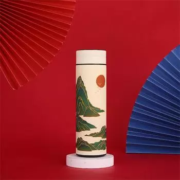 450ml Chinese Style Intelligent Thermos Bottle Classical Style LED Touch Display Stainless Steel Vacuum Flask Mug Water Bottles 500ml
