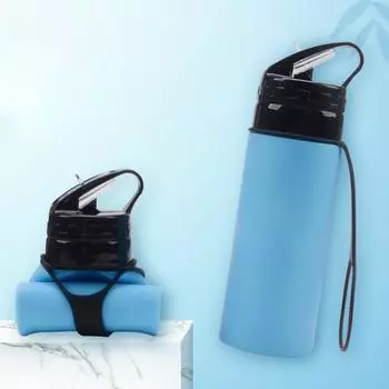 450 мл складная бутылка для воды, многоразовые, не содержащие BPA силиконовые складные бутылки портативная походная кружка для альпинизма на открытом воздухе CHINA