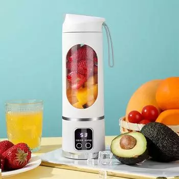 450ML Electric Handheld Blender Bottle USB Rechargeable Multifunction Juice Blende with 12 Blades 1500mAh Fresh Juice Blender зелёный
