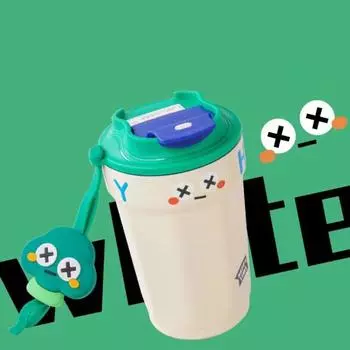 450ml Insulation Cup Cartoon Water Bottle Portable Thermal Flask Work