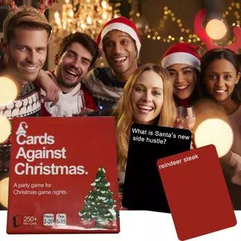 45293 Наборы карточек против Рождества Настольная игра с 250+ карточками с вопросами для детей и взрослых. Друзья 1pc красный