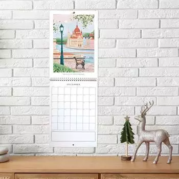 45293 шт. 2025 настенный календарь 12-месячный дорожный календарь настенный подвесной ежемесячный 1pc