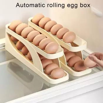 45293 шт. боковая дверца холодильника, выдвижная коробка для яиц, двухъярусная автоматическая прокатка, большой вместительный органайзер для яиц, диспенсер для яиц, закусочная 1pc