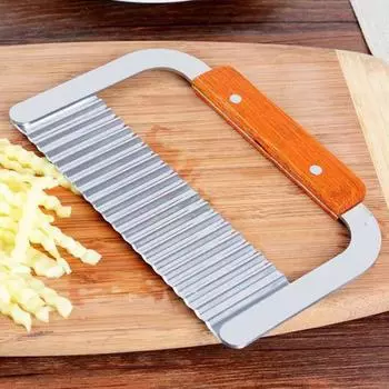 45293 шт. Картофельный слайсер, волнистый резак из нержавеющей стали, волнистый резак для картофеля с волнистым лезвием 1pc