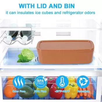 45293 шт. силиконовый полый цилиндр для кубиков льда с крышкой 30/40 унций пищевая форма для морозильной камеры 1pc оранжевый