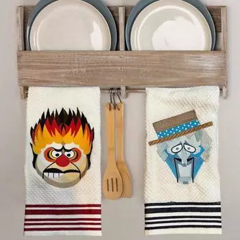 45293 шт. Тепло Miser Snow Miser Рождественское полотенце вышитое декоративное большое оранжевый