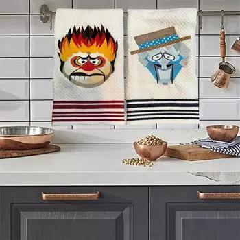 45293 шт. Тепло Miser Snow Miser Рождественское полотенце с вышивкой Декоративное Большое Хлопковое Ручное оранжевый